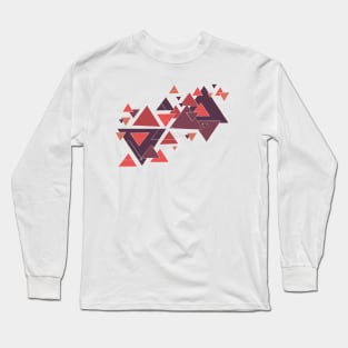 Modern Abstract Triangle Pattern Long Sleeve T-Shirt